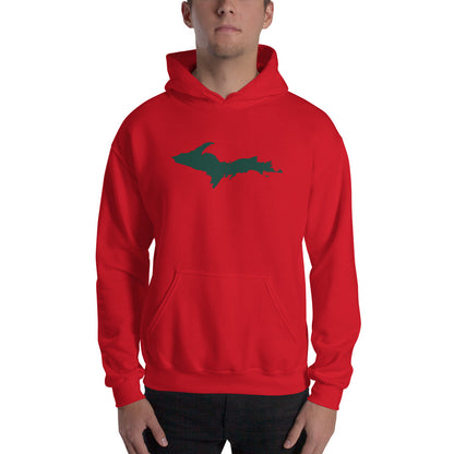 Michigan Upper Peninsula Hoodie (w/ Green UP Outline) | Unisex Standard