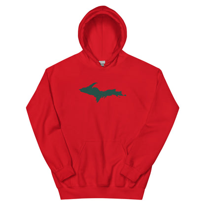 Michigan Upper Peninsula Hoodie (w/ Green UP Outline) | Unisex Standard