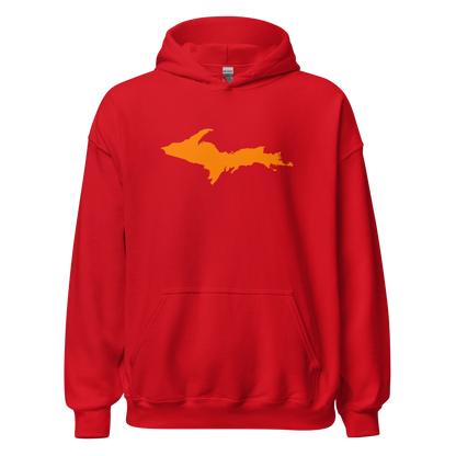 Michigan Upper Peninsula Hoodie (w/ Orange UP Outline) | Unisex Standard