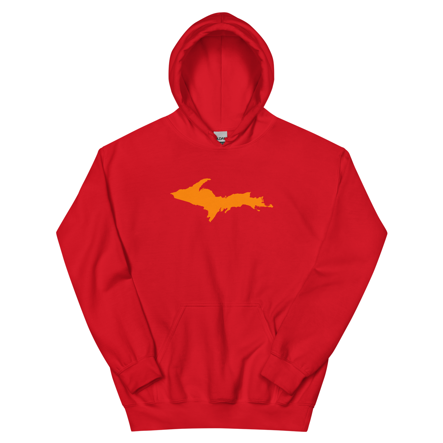 Michigan Upper Peninsula Hoodie (w/ Orange UP Outline) | Unisex Standard