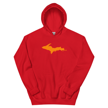 Michigan Upper Peninsula Hoodie (w/ Orange UP Outline) | Unisex Standard