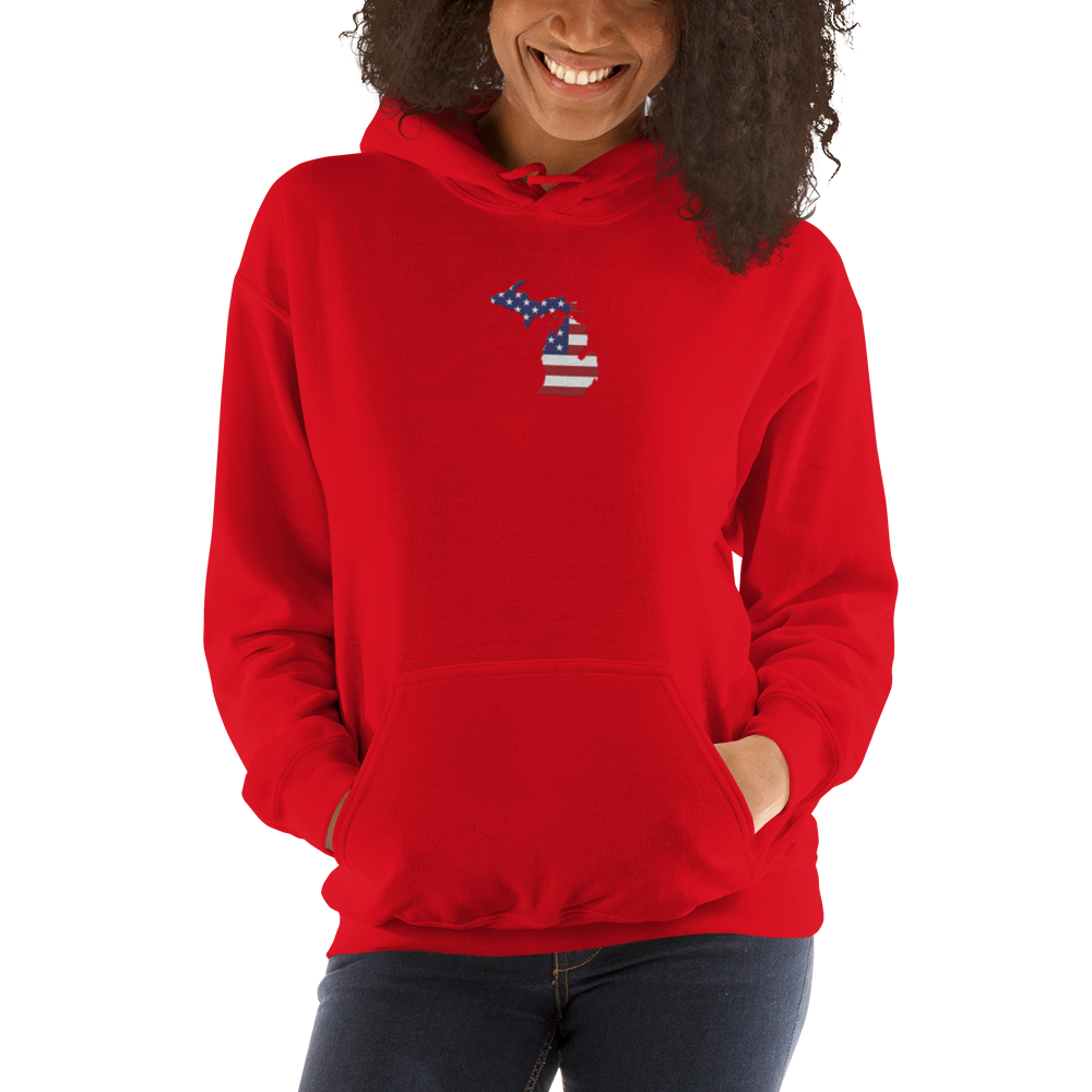 Michigan Hoodie (w/ MI USA Flag) | Unisex Standard - Emb.