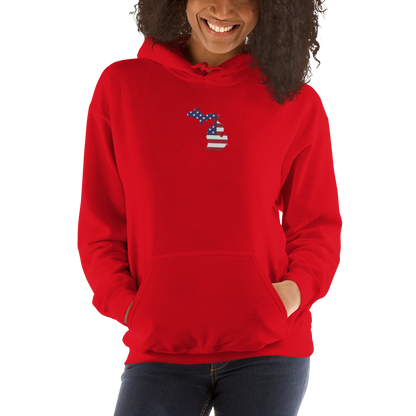 Michigan Hoodie (w/ MI USA Flag) | Unisex Standard - Emb.