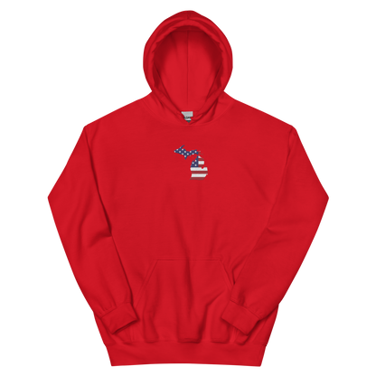 Michigan Hoodie (w/ MI USA Flag) | Unisex Standard - Emb.