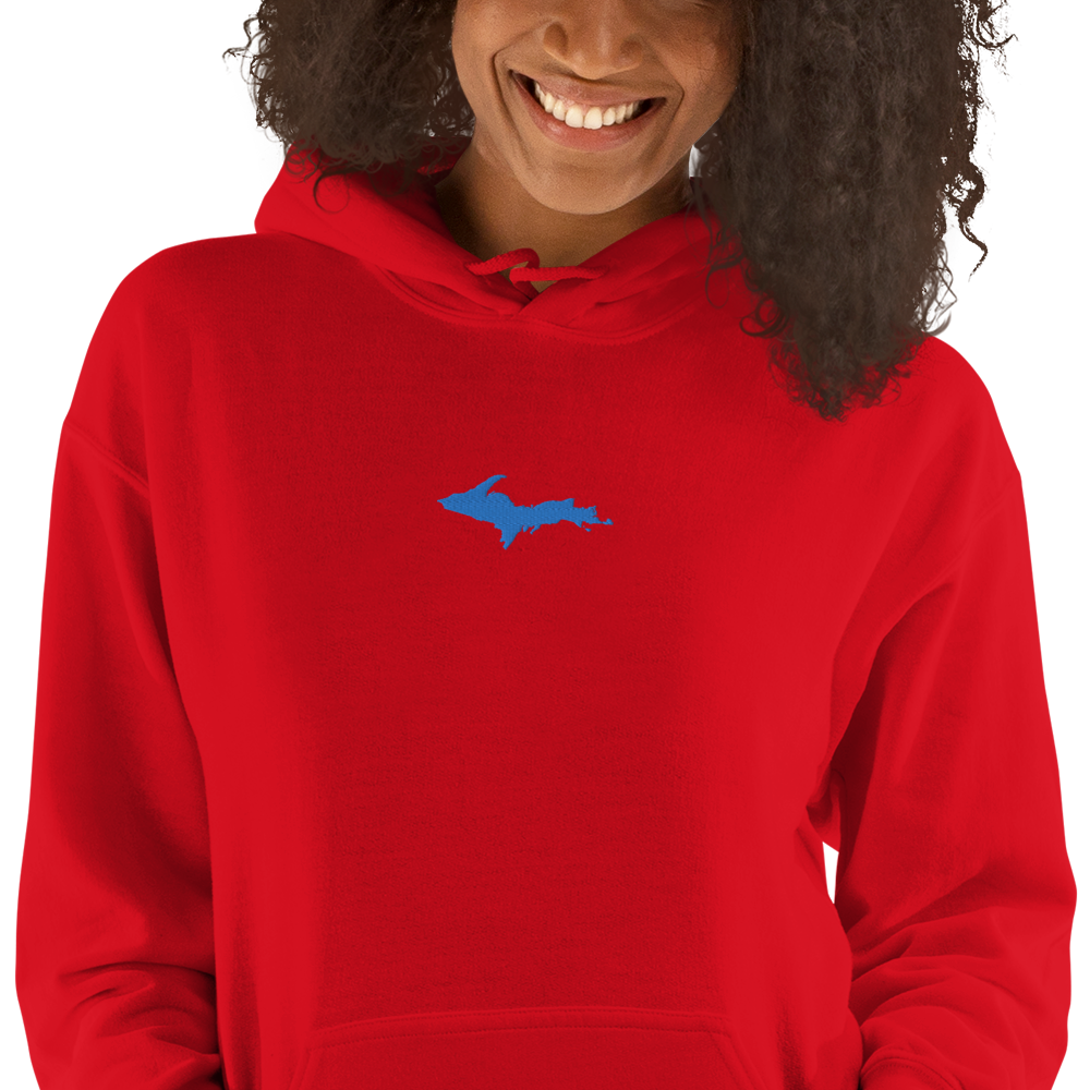 Michigan Upper Peninsula Hoodie (w/ Embroidered Azure UP Outline) | Unisex Standard