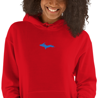 Michigan Upper Peninsula Hoodie (w/ Embroidered Azure UP Outline) | Unisex Standard