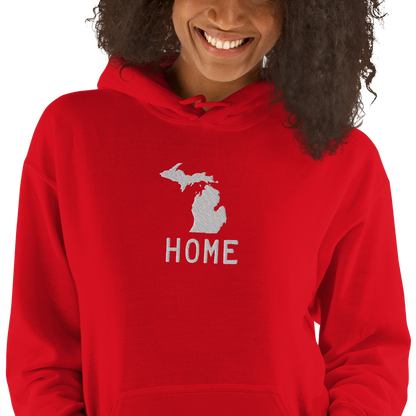 Michigan 'Home' Hoodie (Licence Plate Font) | Unisex Standard - Emb.