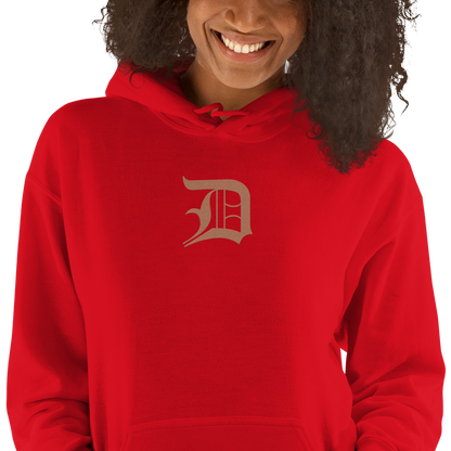 Detroit 'Old English D' Hoodie (Copper Color) | Unisex Standard - Emb.