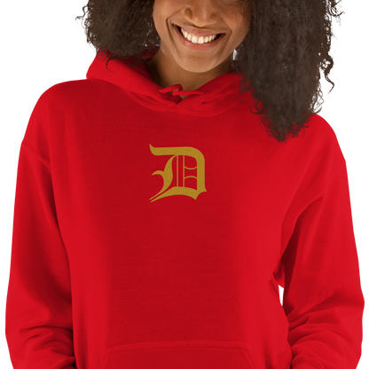 Detroit 'Old English D' Hoodie (Gold) | Unisex Standard - Emb.