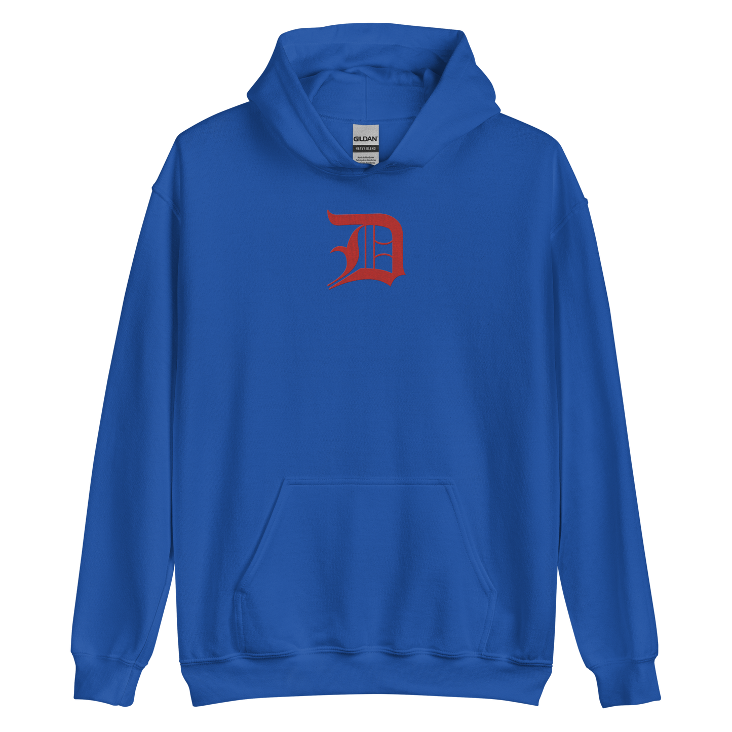 Detroit 'Old English D' Hoodie (Aliform Red) | Unisex Standard - Emb.