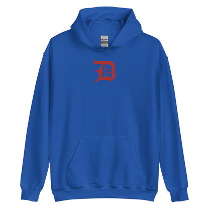 Detroit 'Old English D' Hoodie (Aliform Red) | Unisex Standard - Emb.