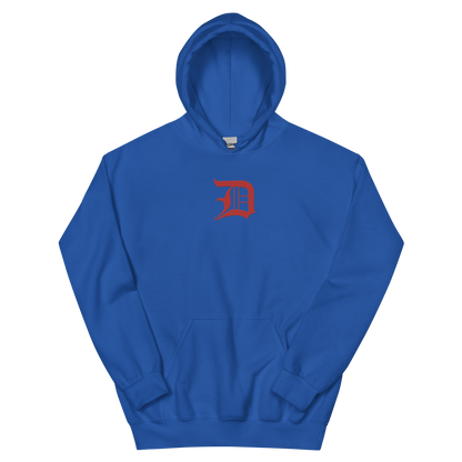 Detroit 'Old English D' Hoodie (Aliform Red) | Unisex Standard - Emb.