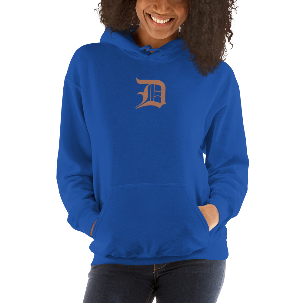 Detroit 'Old English D' Hoodie (Copper Color) | Unisex Standard - Emb.