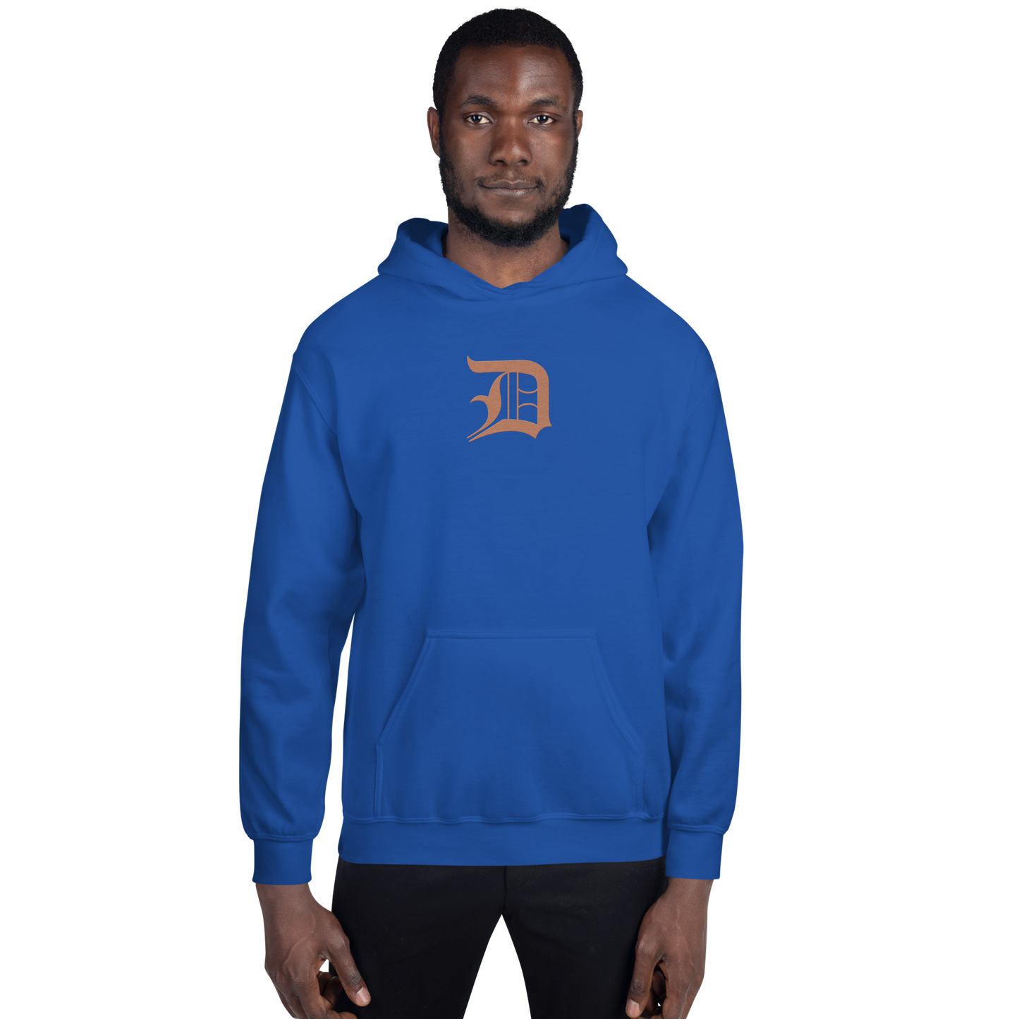 Detroit 'Old English D' Hoodie (Copper Color) | Unisex Standard - Emb.