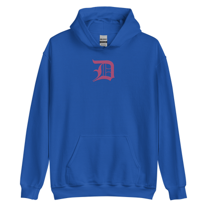 Detroit 'Old English D' Hoodie (Apple Blossom Pink) | Unisex Standard - Emb.