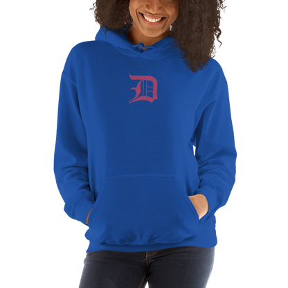 Detroit 'Old English D' Hoodie (Apple Blossom Pink) | Unisex Standard - Emb.