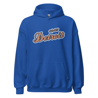 'Detroit EST. 1701' Hoodie (Copper Script Font) | Unisex Standard