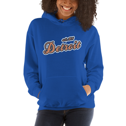 'Detroit EST. 1701' Hoodie (Copper Script Font) | Unisex Standard