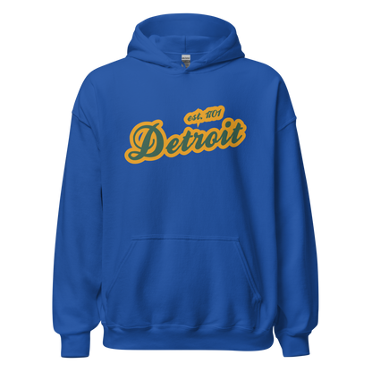 'Detroit EST. 1701' Hoodie (Ginger Ale Green Script Font) | Unisex Standard