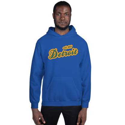 'Detroit EST. 1701' Hoodie (Ginger Ale Green Script Font) | Unisex Standard