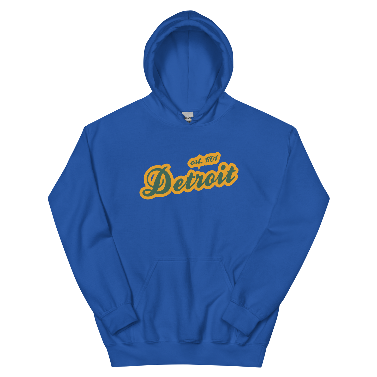 'Detroit EST. 1701' Hoodie (Ginger Ale Green Script Font) | Unisex Standard