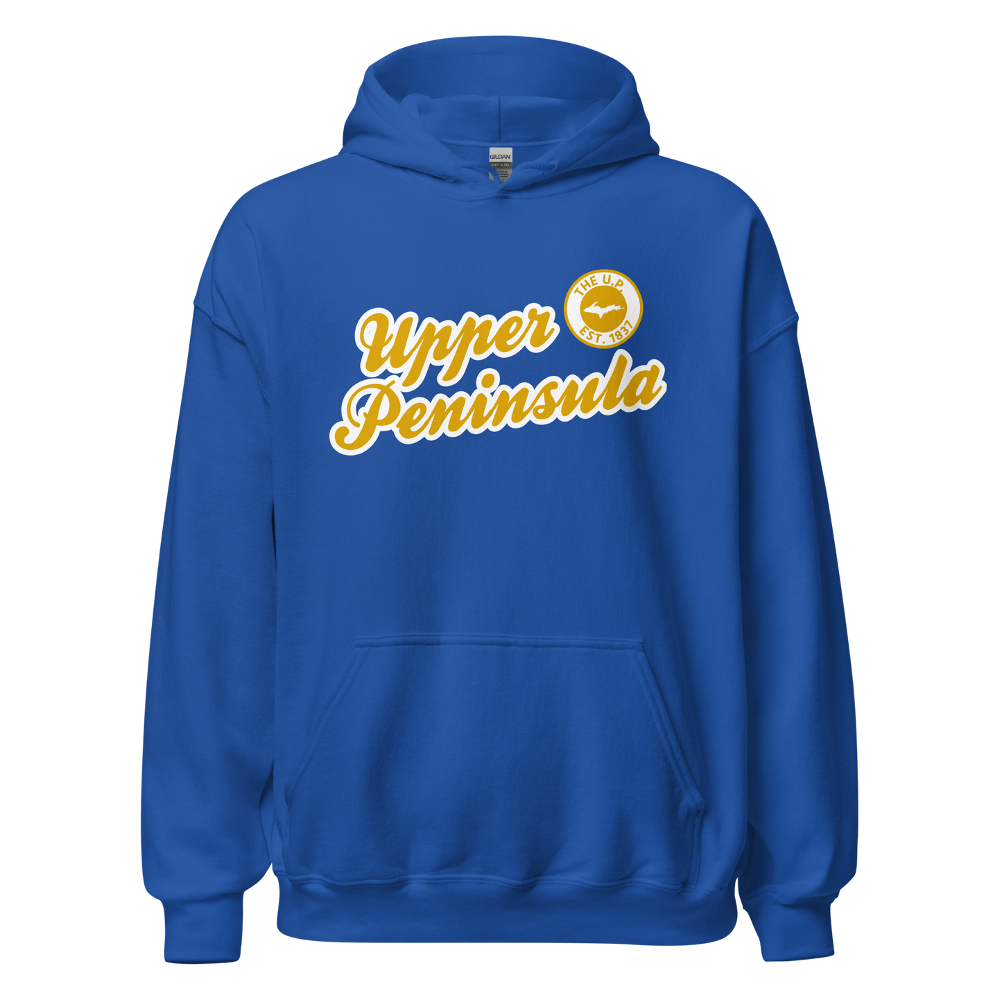 'Upper Peninsula EST. 1837' Hoodie (Gold Script Font) | Unisex Standard