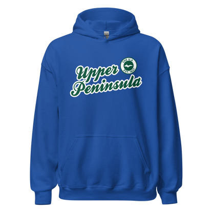 'Upper Peninsula EST. 1837' Hoodie (Superior Green Script Font) | Unisex Standard