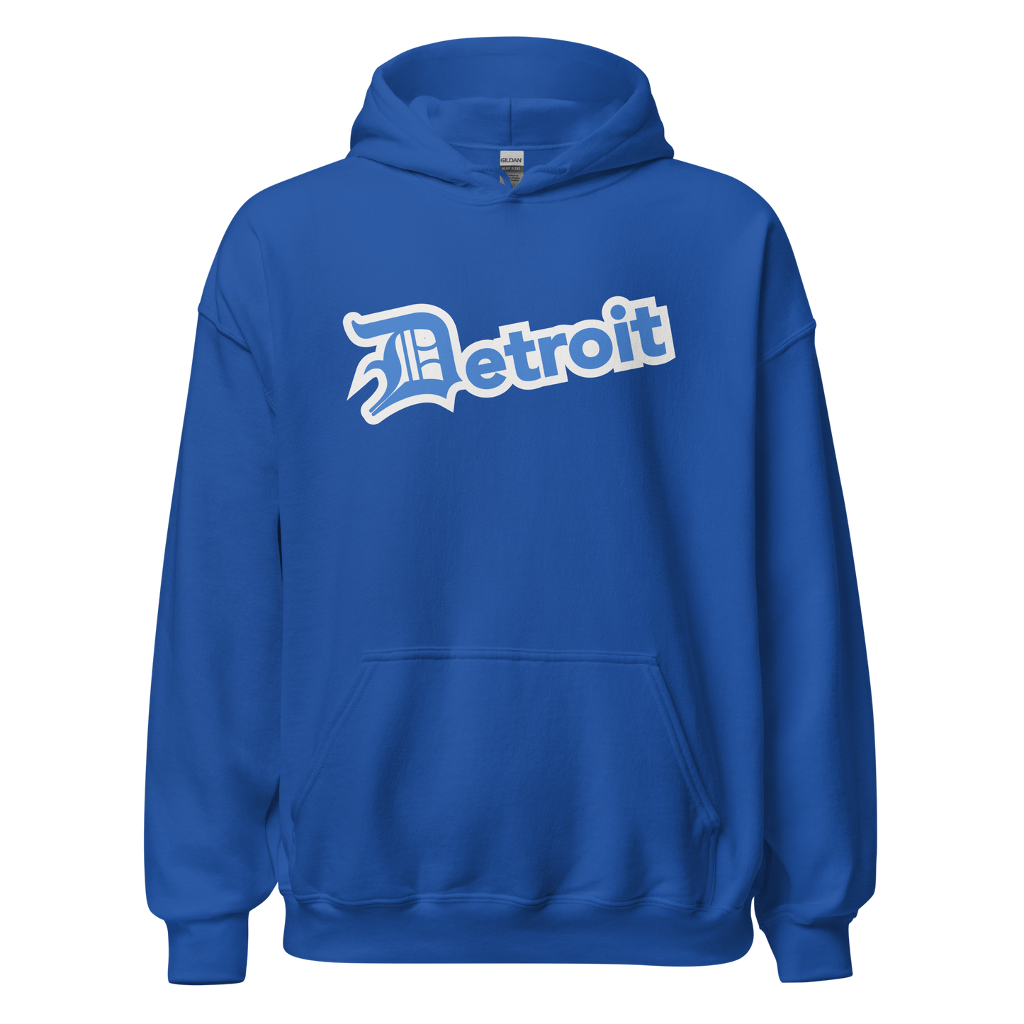 'Detroit' Hoodie (Azure w/ Old English 'D') | Unisex Standard