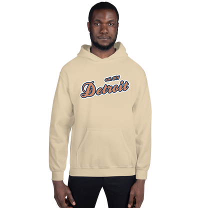 'Detroit EST. 1701' Hoodie (Copper Script Font) | Unisex Standard