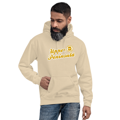 'Upper Peninsula EST. 1837' Hoodie (Gold Script Font) | Unisex Standard