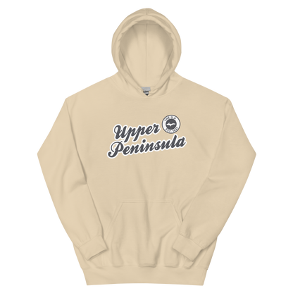 'Upper Peninsula EST. 1837' Hoodie (Iron Ore Grey Script Font) | Unisex Standard