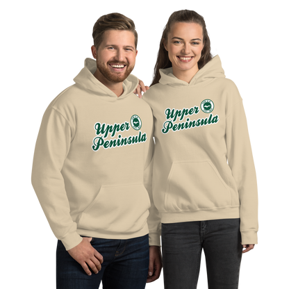 'Upper Peninsula EST. 1837' Hoodie (Superior Green Script Font) | Unisex Standard