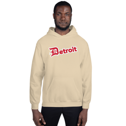 'Detroit' Hoodie (Aliform Red w/ Old English 'D') | Unisex Standard