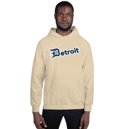 'Detroit' Hoodie (Navy w/ Old English 'D') | Unisex Standard