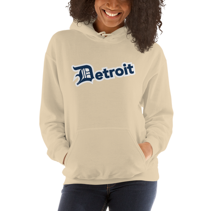 'Detroit' Hoodie (Navy w/ Old English 'D') | Unisex Standard