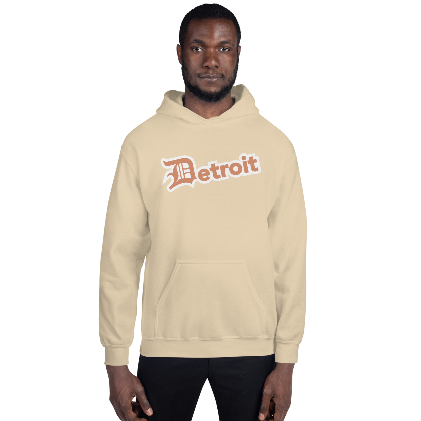 'Detroit' Hoodie (Copper w/ Old English 'D') | Unisex Standard