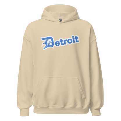 'Detroit' Hoodie (Azure w/ Old English 'D') | Unisex Standard