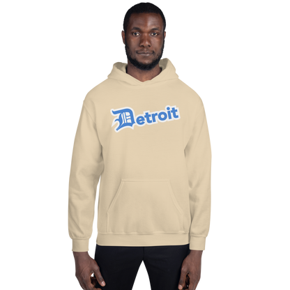 'Detroit' Hoodie (Azure w/ Old English 'D') | Unisex Standard