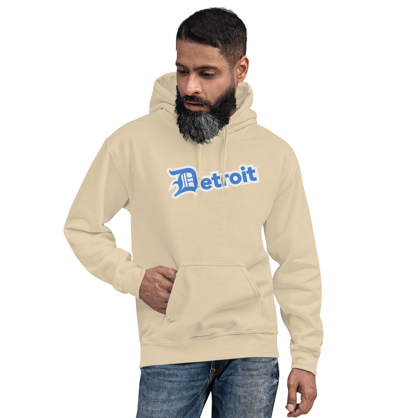 'Detroit' Hoodie (Azure w/ Old English 'D') | Unisex Standard