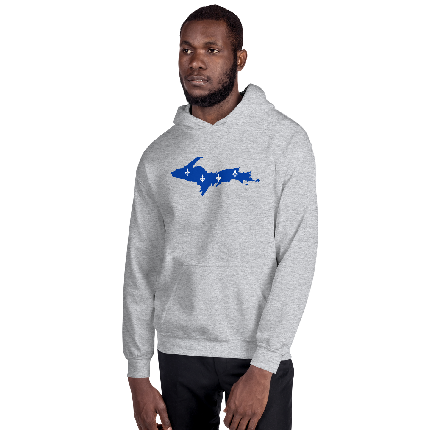 Michigan Upper Peninsula Hoodie (w/ UP Quebec Flag Outline) | Unisex Standard