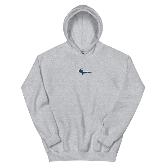 Michigan Upper Peninsula Hoodie (w/ Embroidered UP Finland Flag Outline) | Unisex Standard