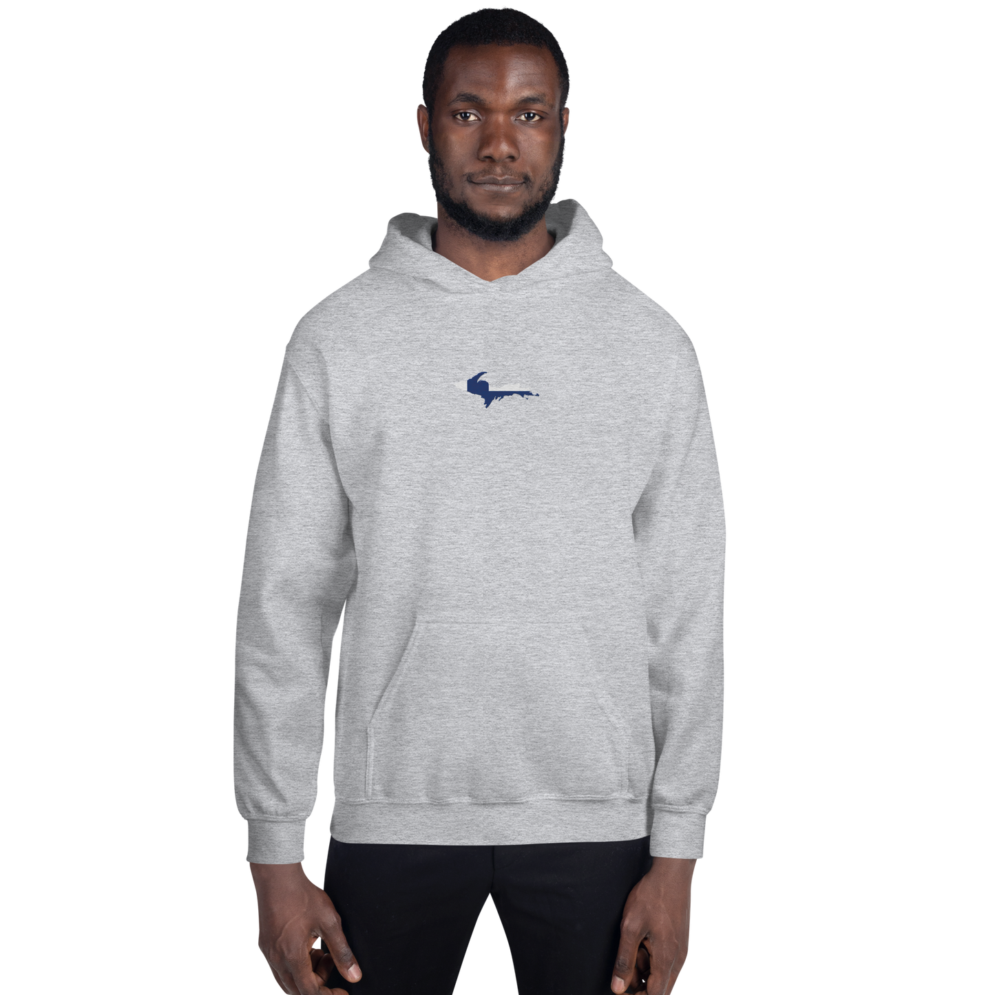 Michigan Upper Peninsula Hoodie (w/ Embroidered UP Finland Flag Outline) | Unisex Standard