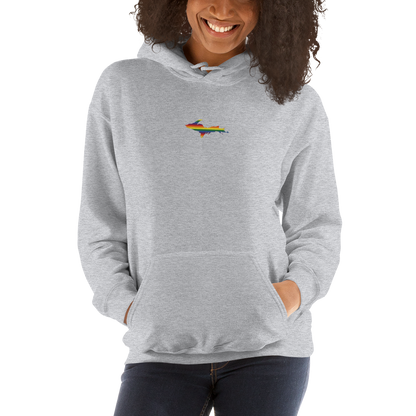 Michigan Upper Peninsula Hoodie (w/ Embroidered UP Pride Flag Outline) | Unisex Standard