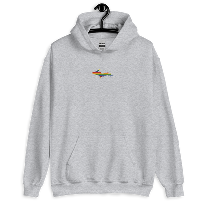 Michigan Upper Peninsula Hoodie (w/ Embroidered UP Pride Flag Outline) | Unisex Standard