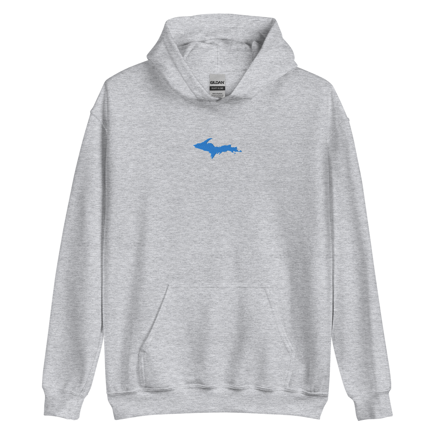 Michigan Upper Peninsula Hoodie (w/ Embroidered Azure UP Outline) | Unisex Standard