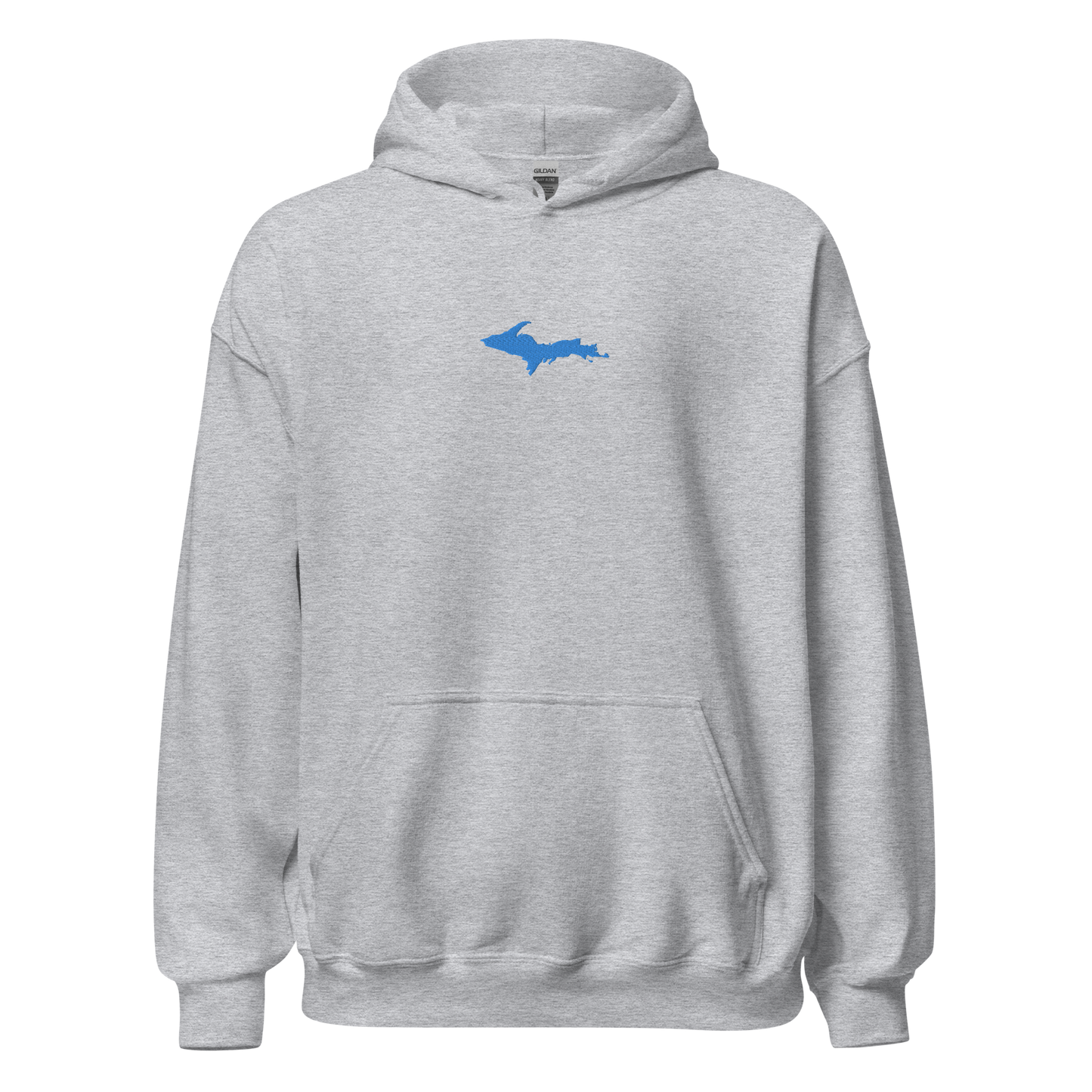 Michigan Upper Peninsula Hoodie (w/ Embroidered Azure UP Outline) | Unisex Standard