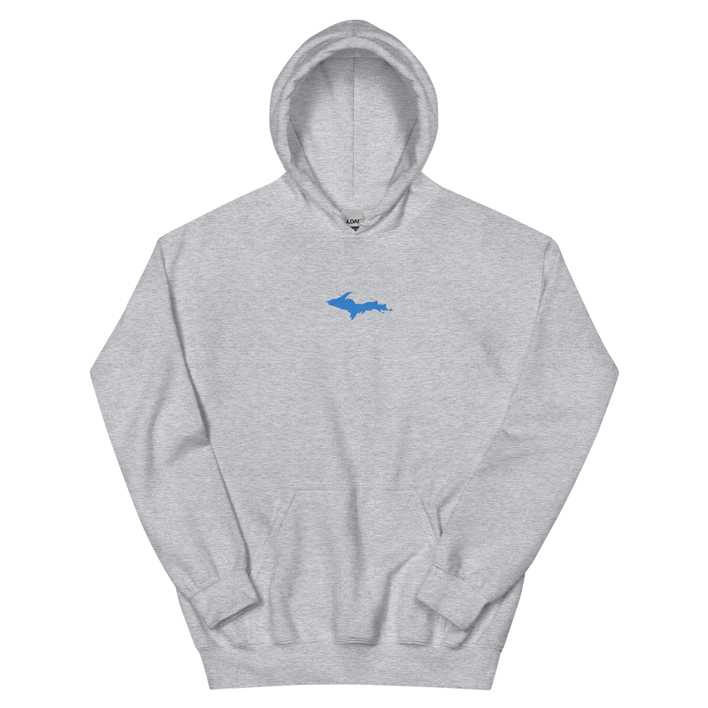 Michigan Upper Peninsula Hoodie (w/ Embroidered Azure UP Outline) | Unisex Standard