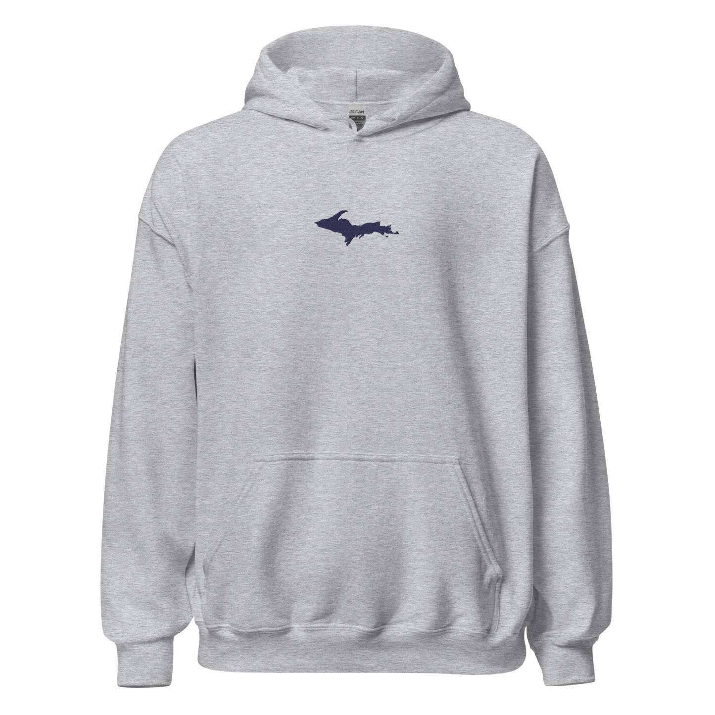 Michigan Upper Peninsula Hoodie (w/ Embroidered UP Outline) | Unisex Standard