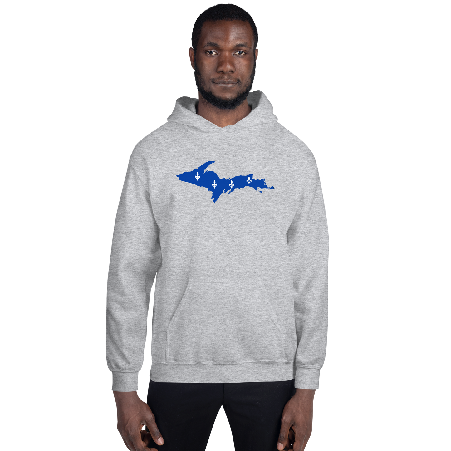 Michigan Upper Peninsula Hoodie (w/ UP Quebec Flag Outline) | Unisex Standard