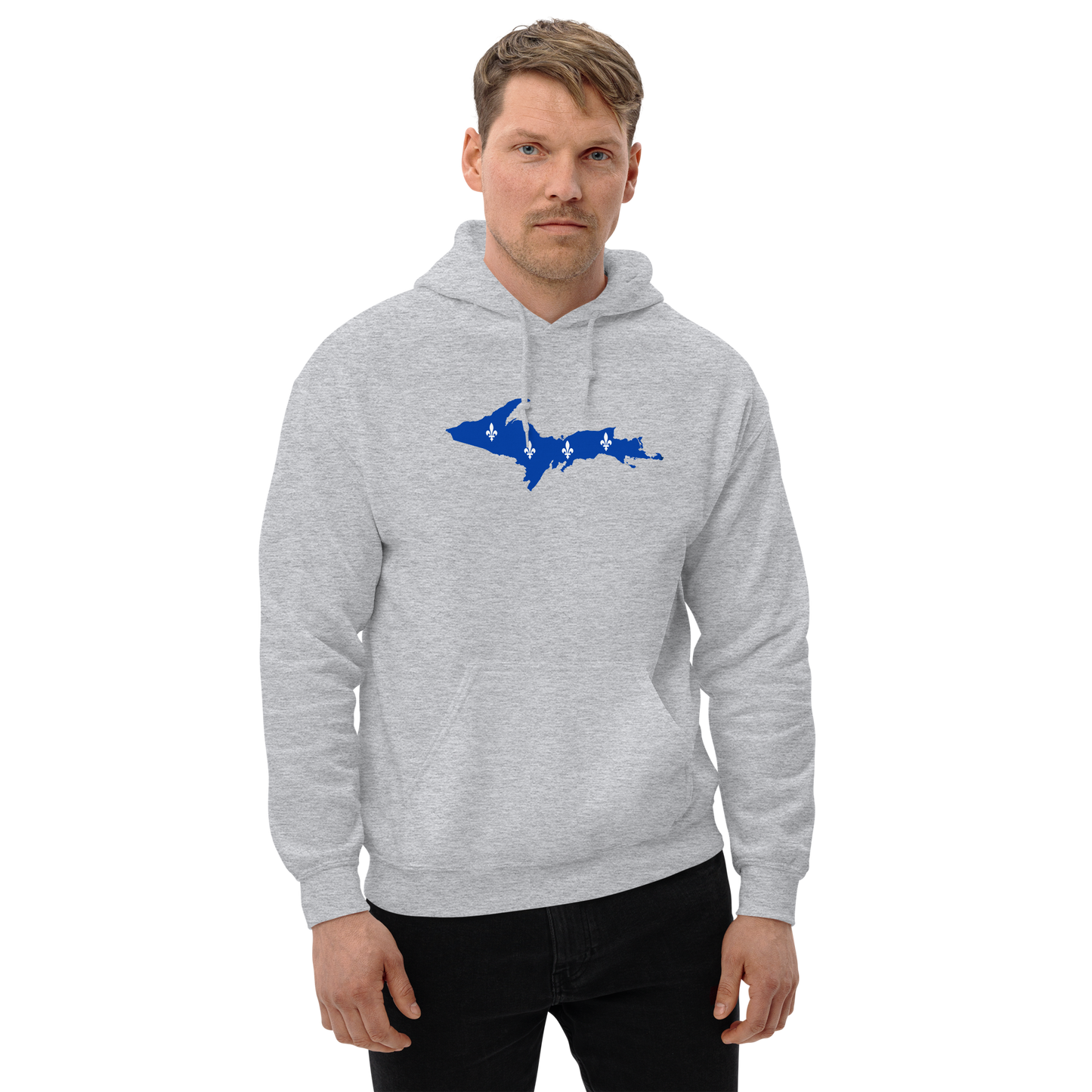 Michigan Upper Peninsula Hoodie (w/ UP Quebec Flag Outline) | Unisex Standard